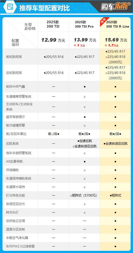 推荐R-Line 2025款高尔夫购车指南(图9)