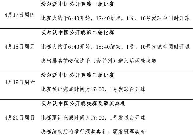 2025年沃尔沃中国公开赛最全观赛攻略来了！