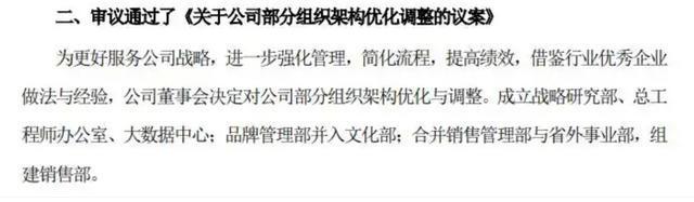 今世缘再次优化调整组织架构：成立客户关系管理部撤销战略研究部(图2)